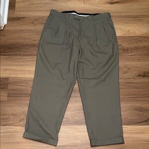 Perry Ellis Men's Olive Green Dress Pants 40 x30